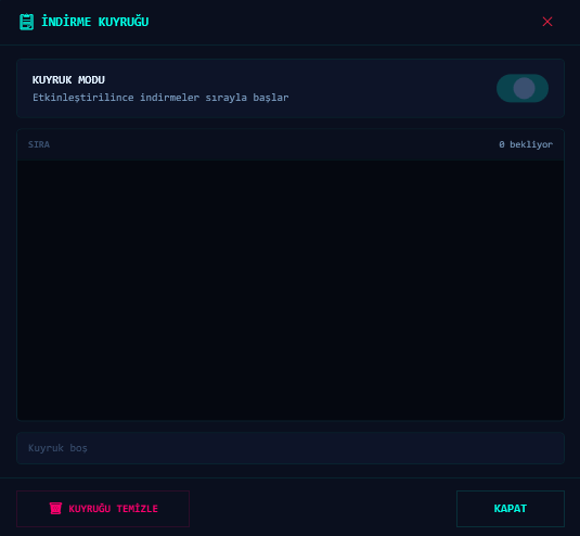 P Downloader İndirme Kuyruğu